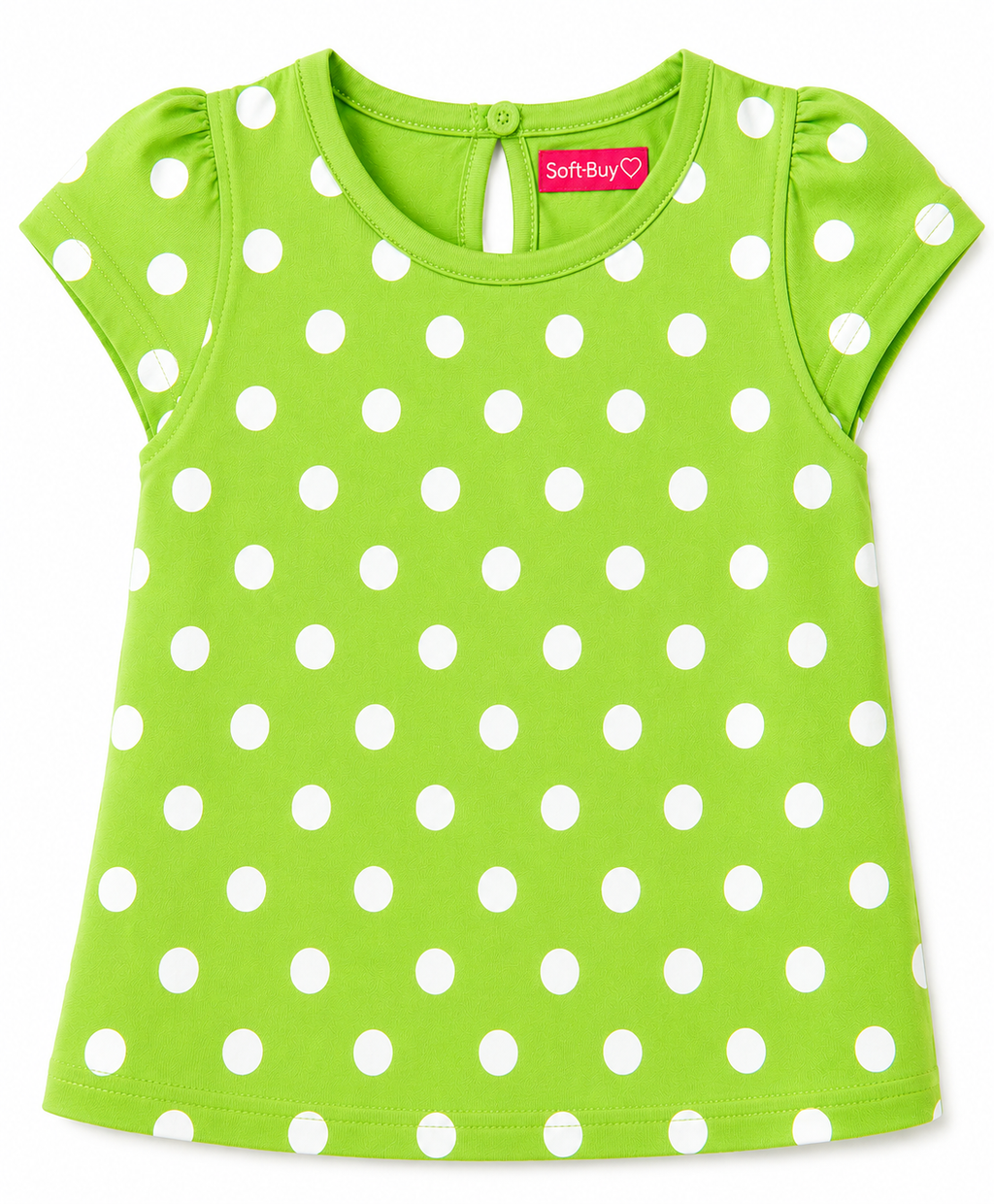 Soft-Buy Cotton T-Shirts – Polka Dot & Floral (Pack of 3, Pink/Green)