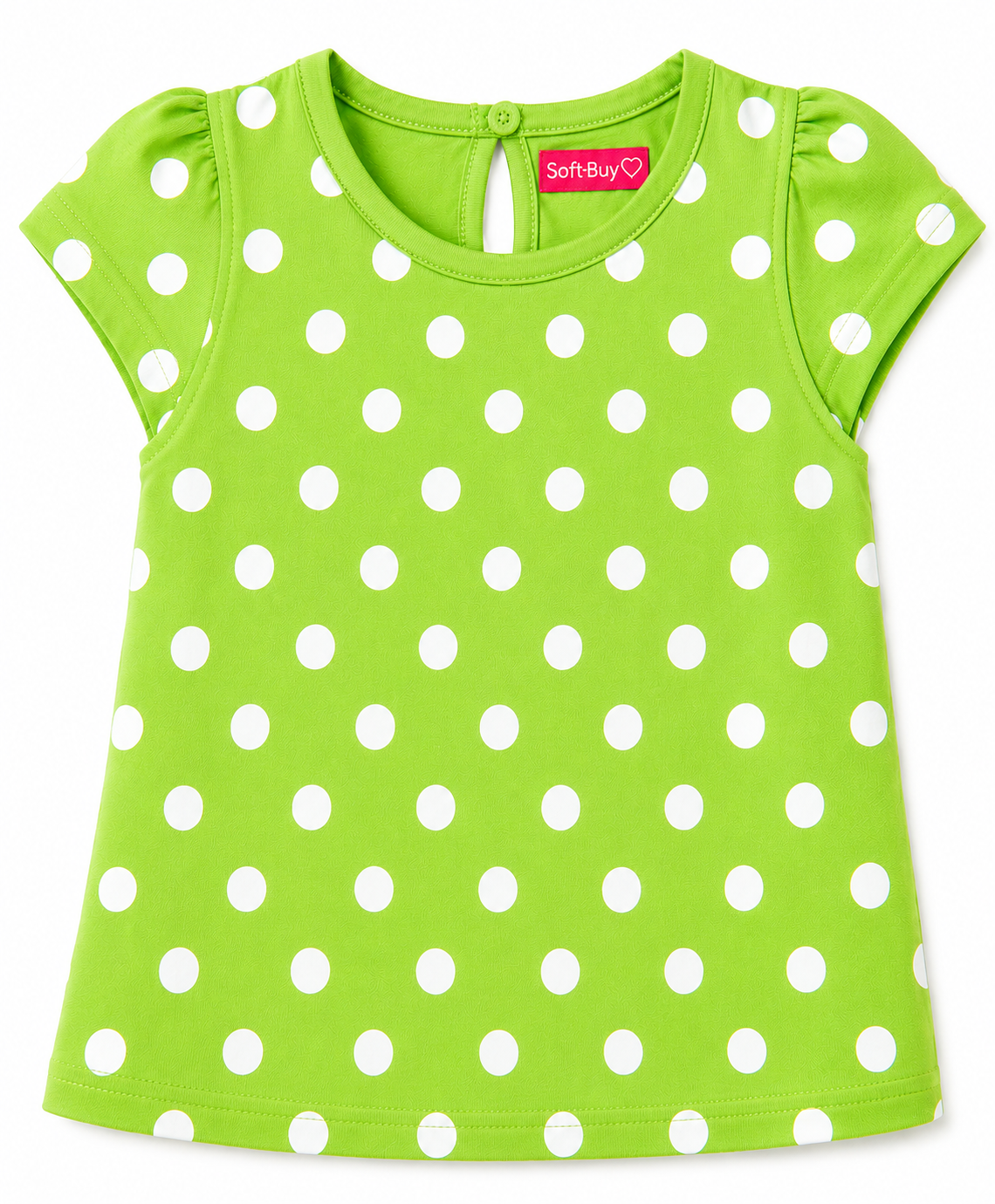 Soft-Buy Cotton T-Shirts – Polka Dot & Floral (Pack of 3, Pink/Green)