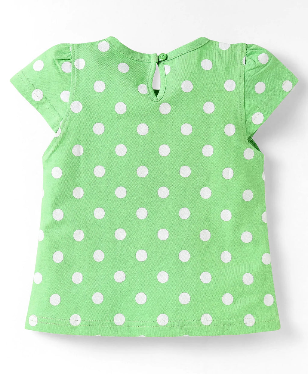 Softbuy Cotton Knit Short Sleeves T-Shirts with Polka Dot and Floral Print (Pack of 3) - Pink/Light Green